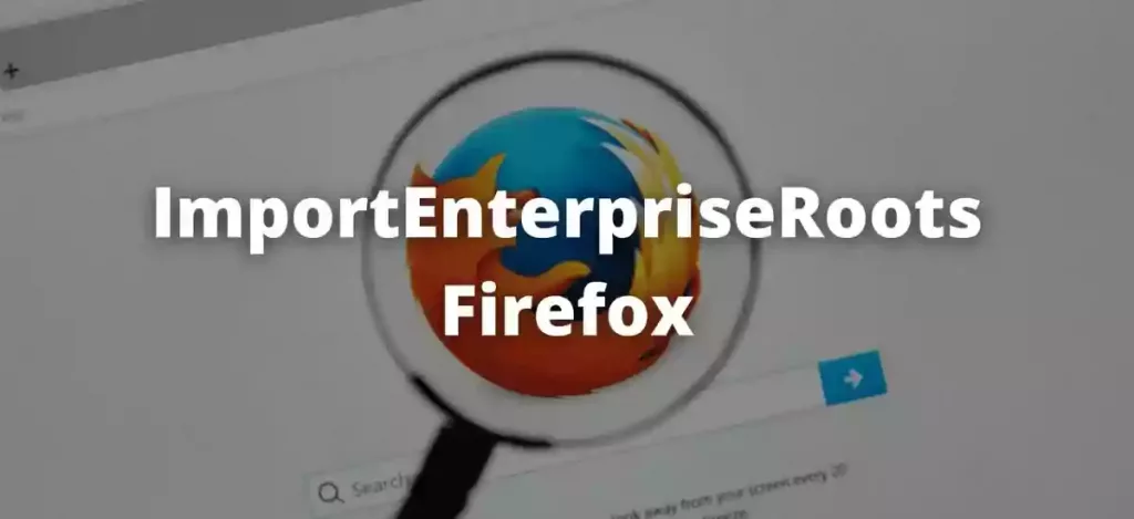 Firefox: Import Enterprise Roots- What Does It Mean?